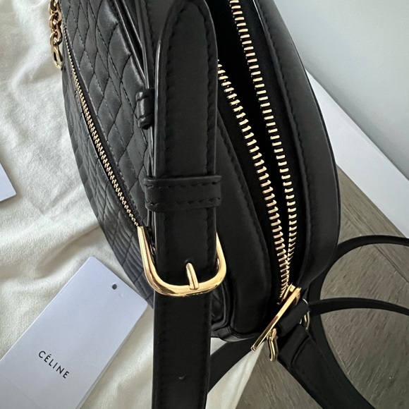 SOLD Celine Black Quilted Leather Shoulder/Crossbody Bag - Picture 10 of 13